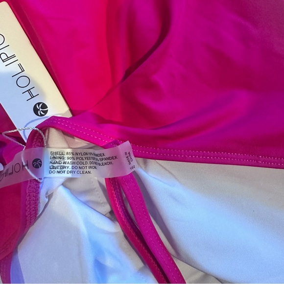 Holipick One Shoulder Tummy control Swimsuit-pink Size L - Picture 5 of 7